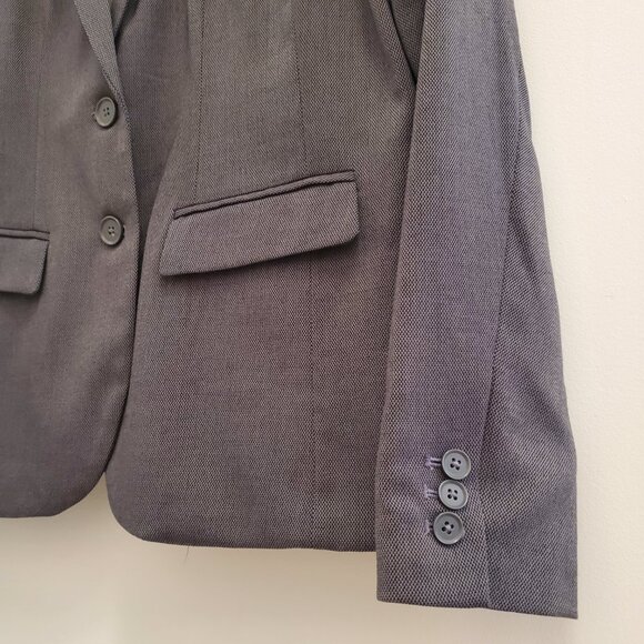 Apt. 9 Women's Notch Collar Blazer Suit Jacket Gray Birdseye - (12) - Picture 9 of 14